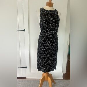 Ann Taylor Black and White Rouched Dress